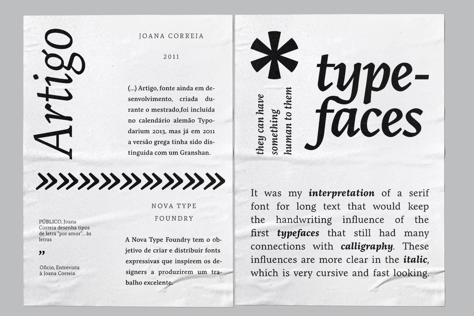 artigo specimen poster front